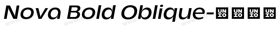 Nova Bold Oblique字体转换